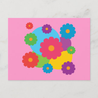 Postal Flores de colores