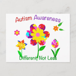 Postal Flores de Conciencia sobre el Autismo