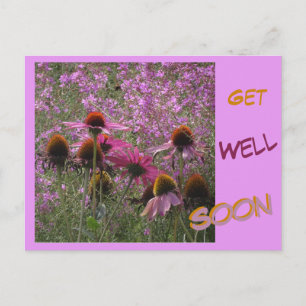 Postal Flores de cono Cust. Texto Pronto Restablecimiento