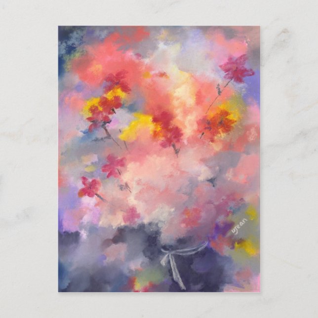 Postal Flores De Cumpleaños Para Usted (Anverso)