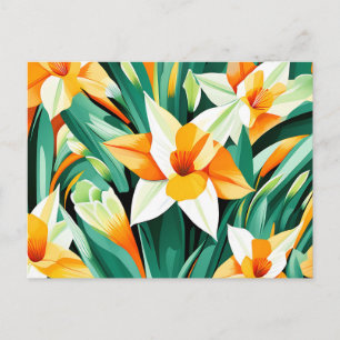 Postal Flores de Daffodil Negrita Resumen