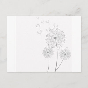 Postal Flores de Diente de León Vides Boda Romántica Duch
