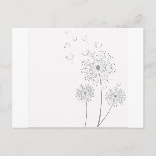 Postal Flores de Diente de León Vides Boda Romántica Duch (Anverso)