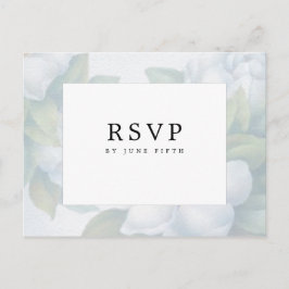Postal Flores de dogwood blanco plateado RSVP