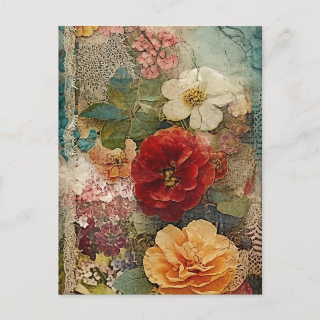 Postal Flores de época (Anverso)