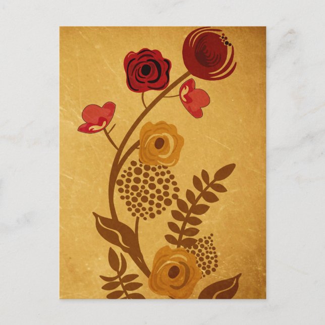 Postal Flores de época Postcard (Anverso)