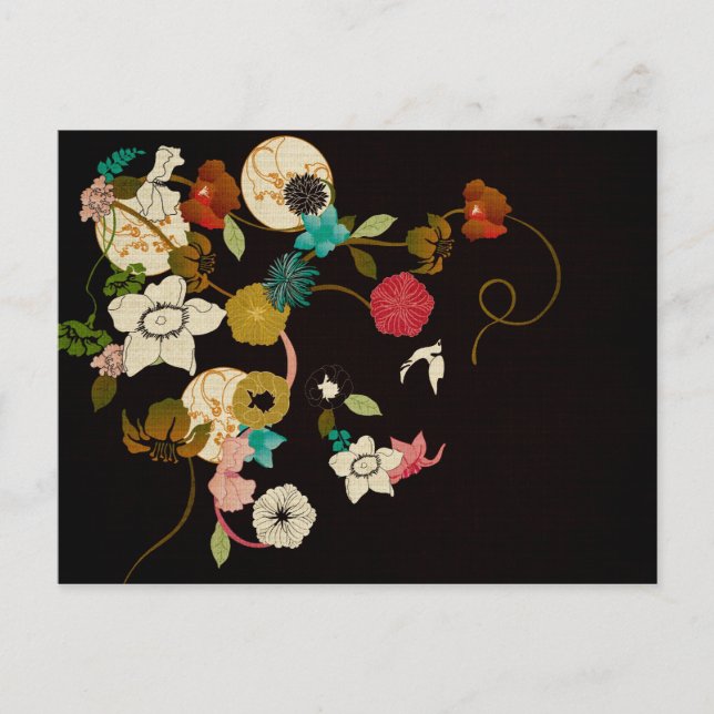 Postal Flores de época Postcard (Anverso)