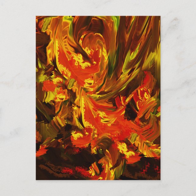Postal Flores de fantasía (Anverso)
