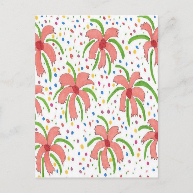 Postal Flores de Fiesta Tropical (Anverso)