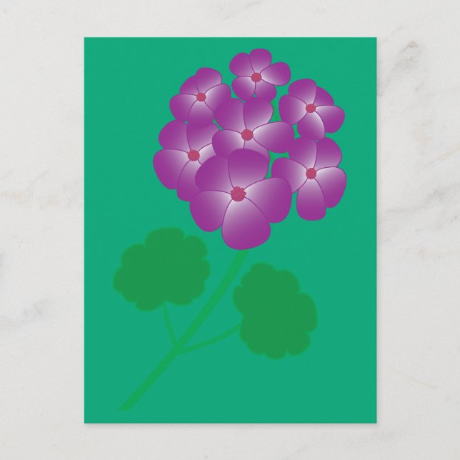 Postal Flores de Geranio (Anverso)