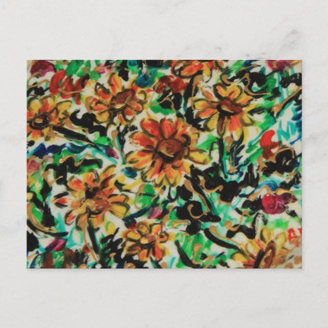 Postal Flores de girasol de Italia (Anverso)