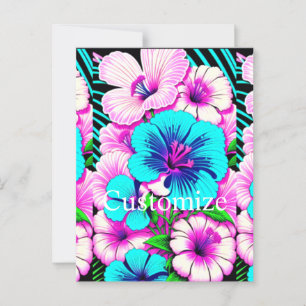 Postal Flores de Hibiscus multicolores Thunder_Cove