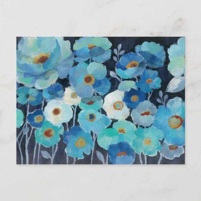 Postal Flores de índigo (Anverso)