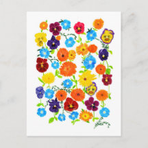 Flores de jardín coloridas