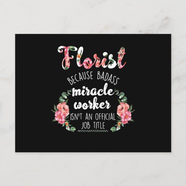 Postal Flores de jardinería florida, florística de Bouque (Anverso)