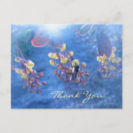 Postal Flores de la abeja y del Berberis