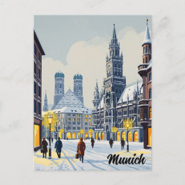 Postal Flores de la Alemania de Munich Marienplatz