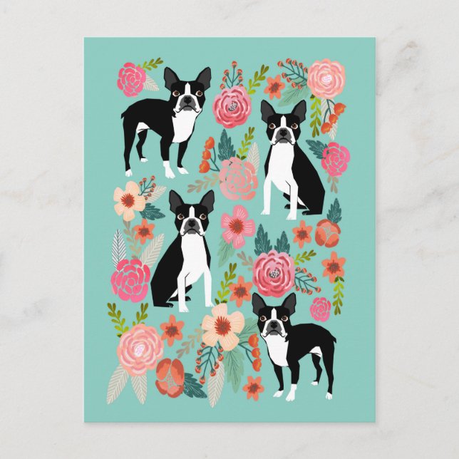 Postal Flores de la Primavera de Boston - adorable terror (Anverso)