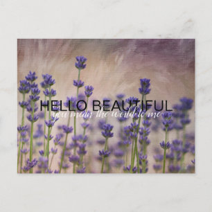 Postal Flores de lavanda personalizadas