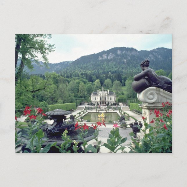 Postal Flores de Linderhof White Castle (Anverso)