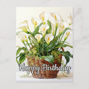 Postal Flores de Lirio de Calla en Flor