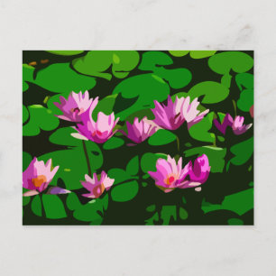 Postal Flores de Lotus - Arte vectorial