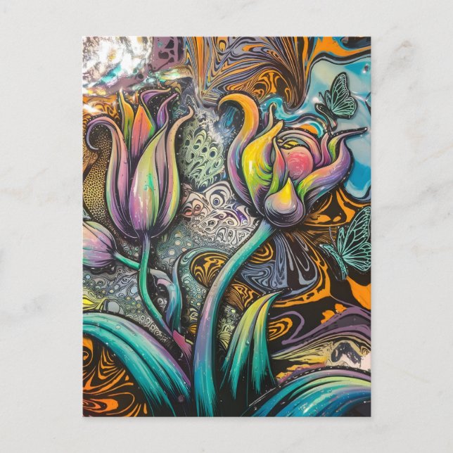 Postal Flores de Mandala (Anverso)