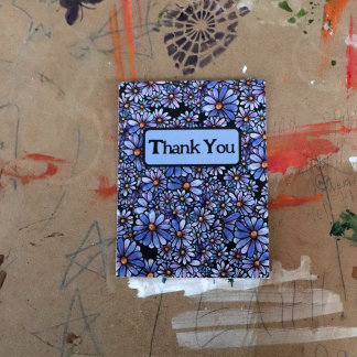 Postal Flores de margarita morada                        