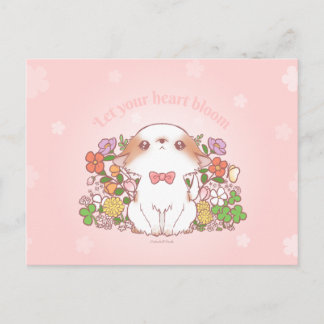 Postal Flores de mochi lindas personalizadas y kawaii flo