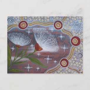 Postal Flores de nueces de goma