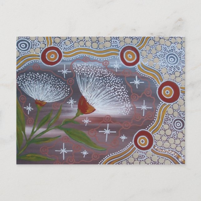 Postal Flores de nueces de goma (Anverso)