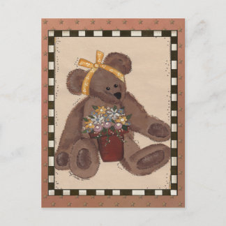 Postal Flores De Oso De Teddy