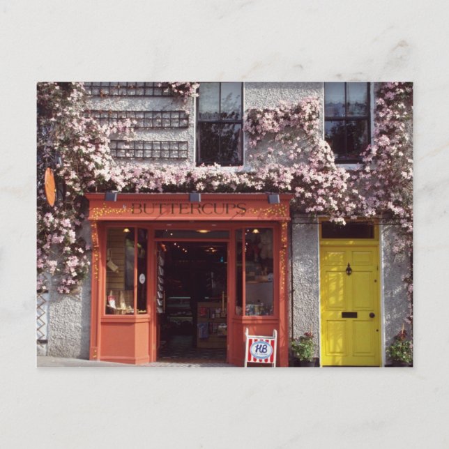 Postal Flores de panadería cubiertas de flores marrones (Anverso)