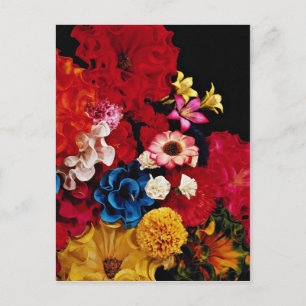 Postal Flores de papel de flores de México