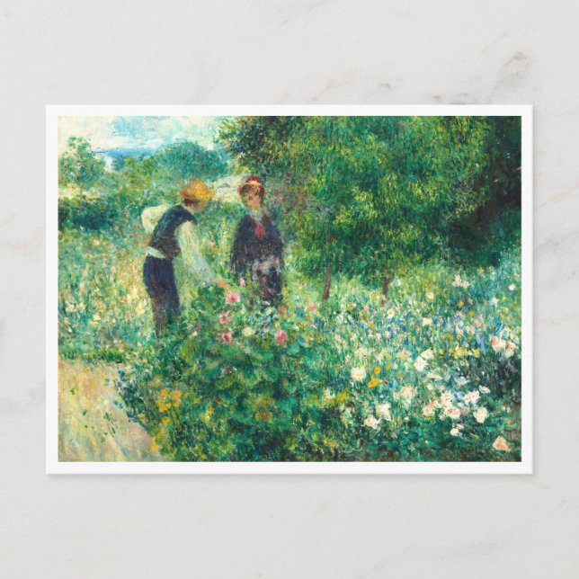 Postal Flores de picado por Auguste Renoir (Anverso)