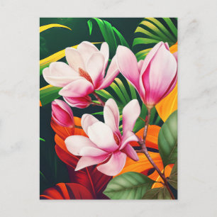 POSTAL FLORES DE PLANTA DE NATURALEZA ELEGANTE