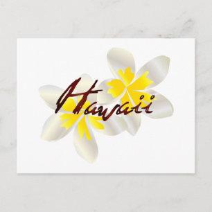 Postal Flores de plumeria de Hawái