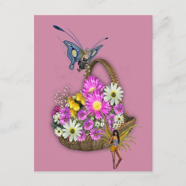 Postal Flores de primavera (Anverso)