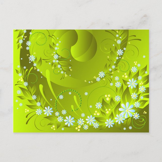 Postal flores de primavera (Anverso)