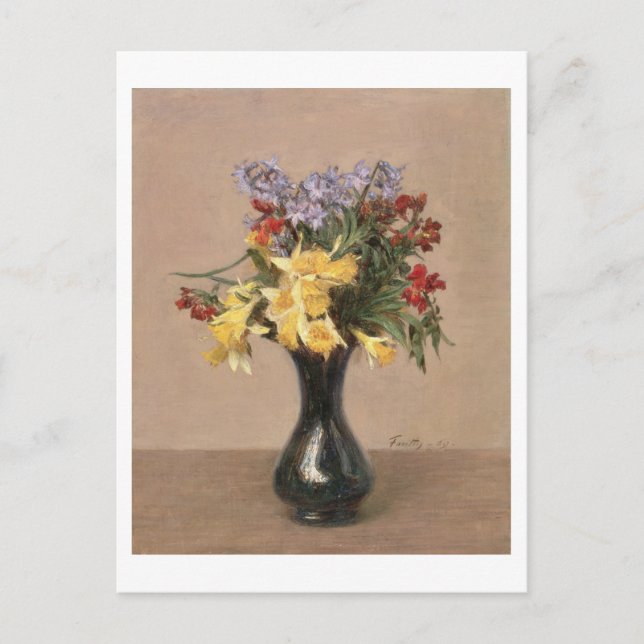 Postal Flores de primavera, 1869 (aceite sobre lienzo) (Anverso)