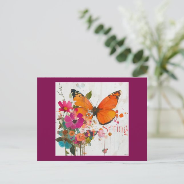 Postal Flores de Primavera, 2025, (Anverso de pie)