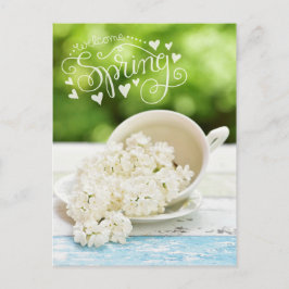 Postal Flores de primavera de Lilacs blanco Stilllife Flo