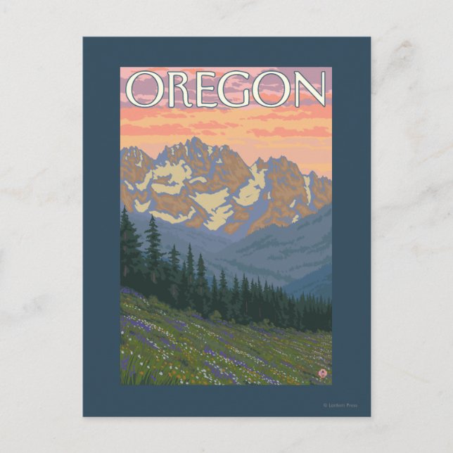 Postal Flores de primavera - Poster de Viajes de época (Anverso)