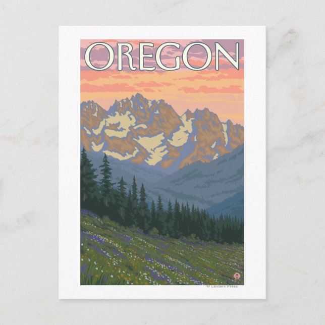 Postal Flores de primavera - Poster de Viajes de época (Anverso)