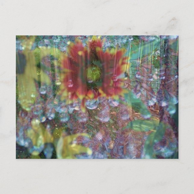 Postal Flores de prisma (Anverso)