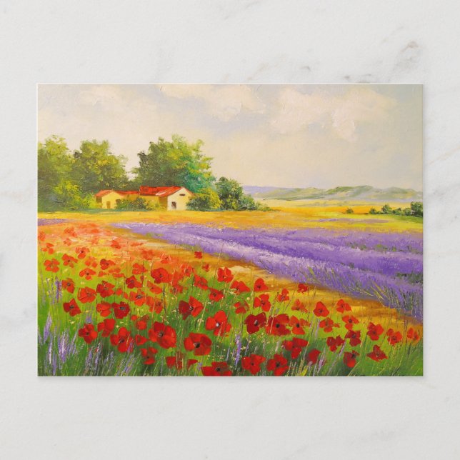 Postal Flores de Provenza (Anverso)