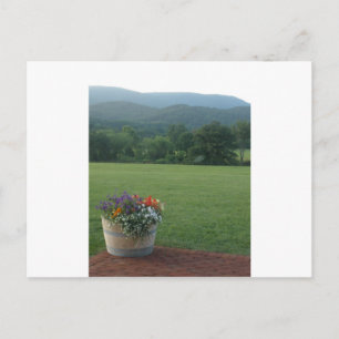 Postal Flores De Ridge Azul
