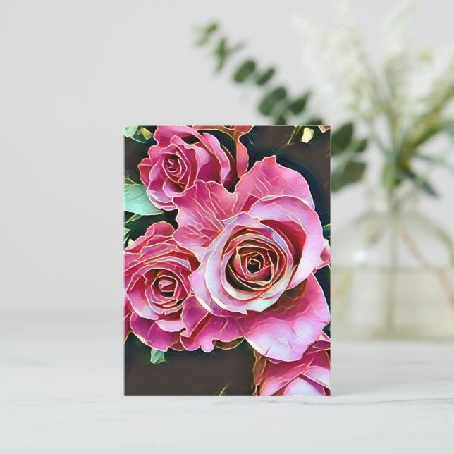 POSTAL FLORES DE ROSAS ROSAS ROSAS ROSAS ROSAS ROSAS ROSA (Anverso de pie)