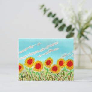 Postal Flores de sol brillantes