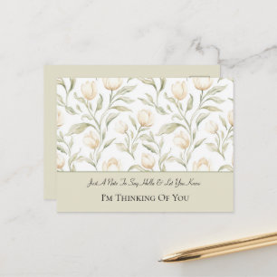 Postal Flores de Tulipán de Crema Pensando en Ti